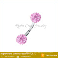 HOT ! Pink, Aqua, Crystal, Blue, Purple, Red eyebrow piercing stud